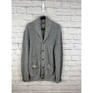 Faherty Men's Marled Cotton Cashmere Shawl Collared Grandpa CoreCardigan Size XL